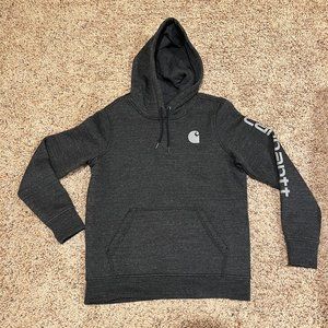Carhartt Women's Charcoal Hoodie Sz Medium Relaxed Fit